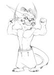  2018 2_horns 3_toes 4_fingers anthro athletic athletic_anthro athletic_male barefoot biceps big_ears big_eyes big_head big_horn big_muscles big_pecs bottomwear briefs bristol cheek_tuft chin_tuft claws clothed clothed_anthro clothed_male clothing deltoids dragon ear_tuft eyebrows facial_scales facial_tuft fan_character feet fingers flexing flexing_bicep flexing_pec front_view full-length_portrait greyscale happy head_horn head_tuft horn humanoid_hands hybrid ikes_(bristol) league_of_legends long_ears looking_aside looking_away male male_anthro mammal monochrome muscular navel open_mouth open_smile pants pants_down partially_clothed pecs plantigrade portrait pubes raised_hand ribcage riot_games scale_eyebrows scales short_anthro short_male simple_background skimpy smile solo spiked_tail spikes spikes_(anatomy) standing toes topless topless_anthro topless_male triceps tuft underwear video_games white_background yordle 