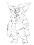  2018 3_toes 4_fingers anthro arm_hair beard belly big_calves big_deltoids big_ears big_muscles big_quads black_and_white body_hair bottomwear bristol cheek_tuft chest_hair chin_tuft chubby_anthro chubby_male claws clothed clothed_anthro clothed_male clothing digital_media_(artwork) dress_shirt ear_tuft facial_hair facial_tuft fan_character feet fingers fluffy front_view full-length_portrait fully_clothed fully_clothed_anthro fully_clothed_male hairy happy huge_biceps huge_muscles huge_pecs humanoid_feet humanoid_hands league_of_legends looking_aside looking_away magnus_(bristol) male male_anthro mammal manly monochrome muscular muscular_anthro muscular_male mustache open_mouth open_smile pants plantigrade portrait riot_games shirt short_anthro short_male simple_background sketch smile solo standing thick_neck toes topwear tuft video_games white_background yordle 