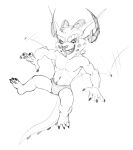  2018 2_horns 3_toes 4_fingers action_pose anthro arm_tuft athletic athletic_anthro athletic_male barefoot biceps big_ears big_head big_horn bristol cheek_tuft chin_tuft claws clothed clothed_anthro clothed_male clothing deltoids digital_media_(artwork) dragon ear_tuft elbow_tufts eyebrows facial_scales facial_tuft fan_character feet fingers flying front_view full-length_portrait greyscale half-closed_eyes happy head_horn head_tuft horn humanoid_feet humanoid_hands hybrid ikes_(bristol) league_of_legends long_ears looking_down looking_forward male male_anthro mammal markings midair monochrome motion_lines narrowed_eyes navel neck_tuft open_mouth open_smile pawpads pecs plantigrade portrait pose pubes riot_games scale_eyebrows scales short_anthro short_male simple_background sketch smile solo speedo speedo_only spiked_tail spikes spikes_(anatomy) spots spotted_face spotted_markings spread_legs spreading swimwear toes topless topless_anthro topless_male triceps tuft video_games white_background wings yordle 