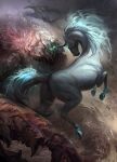  2021 alaiaorax ambiguous_gender digital_media_(artwork) duo equid equine feral hair hi_res hooves horn mammal unicorn white_hair 