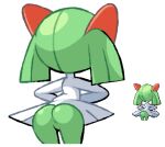  ambiguous_gender butt colored cropped_legs digital_media_(artwork) featureless_crotch glistening glistening_body glistening_hair glistening_skin green_body green_hair green_skin hair humanoid kirlia leaning leaning_forward multicolored_body multicolored_skin multiple_angles nintendo not_furry pixel_(artwork) pok&eacute;mon pok&eacute;mon_(species) portrait presenting presenting_hindquarters rear_view short_hair simple_background solo sprite standing three-quarter_portrait two_tone_body video_games vilepluff white_background white_body white_skin 