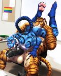  2021 4:5 anal anthro balls blushing_profusely coach_night dream_and_nightmare erection felid feline genitals hi_res lgbt_pride male male/male mammal nipples nude oral pantherine penis pride_colors rainbow_flag rainbow_pride_flag rainbow_symbol rimming sex student teacher teacher_and_student tiger unprofessional_behavior 