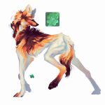  1:1 2021 ambiguous_gender brown_body brown_fur canid canine digital_media_(artwork) feral fur green_eyes hi_res mammal solo volinfer white_body white_fur 