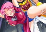  arms_up breast_grab breasts china_dress chinese_clothes clothed_sex cum dragon_quest dragon_quest_dai_no_daibouken dress forced grabbing large_breasts looking_at_viewer maam pink_hair rape screaming sex solo_focus spread_legs tears virgin 