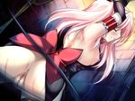  1girl ass bdsm blush bondage bound breasts censored choukou_sennin_haruka closed_eyes collar endured_face eyes_closed game_cg pink_hair pussy ribbon shihoudou_narika solo tied tied_up whipping 