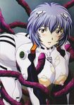  ayanami_rei blue_hair blush breasts covered_nipples doggystyle highres large_breasts looking_at_viewer neon_genesis_evangelion nipples plugsuit rape red_eyes short_hair skin_tight solo_focus tears tentacle_sex tentacles torn_clothes 
