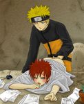  2boys anal blush cum fingering fumio_(faint) gaara indoors male_focus multiple_boys naruto sex tears uzumaki_naruto yaoi 