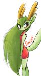  2021 absurd_res anthro biped black_eyebrows clothing digital_drawing_(artwork) digital_media_(artwork) diives dragon dress eyebrows female green_body green_ears green_hair green_scales green_tail hair hi_res horn lajiao_(diives) long_hair long_tail portrait pose reptile scales scalie side_view signature simple_background solo standing three-quarter_portrait white_background xingzuo_temple yellow_horn 