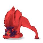  1:1 2021 absurd_res alpha_channel anthro ass_up big_breasts blush breasts butt digital_media_(artwork) feet female fur glowing green_eyes hair hecatefroz hi_res jack-o&#039;_pose looking_at_viewer mammal nude pose presenting purple_hair red_body red_fur rodent sciurid simple_background smile solo tongue tongue_out tree_squirrel 