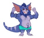  2017 3_toes 4_fingers anthro arm_tuft barefoot belly biceps big_belly big_deltoids big_ears big_muscles big_pecs blue_arms blue_beard blue_belly blue_body blue_bottomwear blue_chest blue_clothing blue_ears blue_eyebrows blue_face blue_fingers blue_fur blue_hands blue_markings blue_pseudo_hair blue_pubes blue_shorts blue_tail bobo_(bristol) body_hair bottomwear bristol cheek_tuft chest_hair chin_tuft chua chubby_anthro chubby_male claws clothed clothed_anthro clothed_male clothing colored digital_drawing_(artwork) digital_media_(artwork) elbow_tufts eyebrow_piercing eyebrow_stud eyebrows facial_piercing facial_tuft fan_character feet fingers fist flat_colors flexing flexing_bicep front_view fur head_tuft humanoid_hands looking_forward male male_anthro mammal manly markings muscular muscular_anthro muscular_male open_mouth open_smile pecs piercing pink_inner_ear pink_mouth pink_nose plantigrade pseudo_hair red_eyes round_eyes short_anthro short_male shorts shorts_only simple_background smile solo standing toes topless topless_anthro topless_male triceps tuft white_background white_claws wildstar 