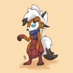  1:1 animal_genitalia azzyyeen balls big_balls big_sheath biped blue_eyes blue_scarf bodily_fluids dusk_lycanroc fan_character front_view fully_sheathed fur genitals huge_balls hybrid hyper hyper_balls hyper_genitalia lycanroc male midnight_lycanroc mostly_nude multi_tone_fur nintendo orange_body orange_fur pok&eacute;mon pok&eacute;mon_(species) ralkias_arvendale red_body red_fur scarf scarf_only semi-anthro sheath solo standing video_games white_body white_fur y_sheath_opening 