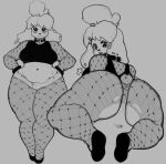  absurd_res animal_crossing anthro big_breasts big_butt breasts butt canid canine canis clothing curvy_figure domestic_dog duo female fishnet fishnet_legwear genitals gothabelle hand_on_hip hi_res hot_dogging huge_butt isabelle_(animal_crossing) legwear looking_at_viewer male male/female mammal monochrome navel nintendo penis piccolonsfw slightly_chubby standing thick_thighs video_games voluptuous wide_hips 