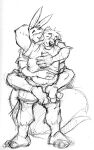  2003 anthro arm_around_neck barefoot belly biped bottomwear canon_couple carrying carrying_partner cheek_to_cheek circles_(comic) clothing cuddling duo elbow_tuft embrace eyebrows eyes_closed feet fluffy fluffy_tail front_view greyscale happy head_tuft hug k-9 kangaroo long_ears long_tail macropod male male/male mammal marsupial martin_miller mephitid midriff monochrome nuzzling piggyback plantigrade shirt shorts sketch skunk smile standing taylor_dooley thick_tail topwear traditional_media_(artwork) tuft 