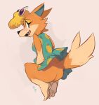  animal_crossing anthro audie_(animal_crossing) butt canid canine canis clothing dress edtropolis eyewear female hi_res looking_back mammal nintendo solo sunglasses video_games wolf 