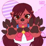  5_fingers absurd_res blep clothing female fingers fluffybardo hi_res icon kemono looking_at_viewer lutrine mammal mustelid pawpads paws sailor_moon_(series) solo tongue tongue_out 