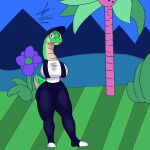  1:1 anthro armless cosmosarts female green_body hi_res lucy_swallows reptile scales scalie snake 