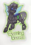  absurd_res arthropod badge black_body blue_eyes changeling evening_breeze exoskeleton facial_scar feral friendship_is_magic hi_res hole_(anatomy) hooves insect_wings male my_little_pony piercing quadruped scar solo unknown_artist wings 