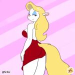  &lt;3 1:1 animaniacs animated anthro blowing_kiss breasts butt_pose female furboz looking_at_viewer looking_back mammal minerva_mink mink mustelid musteline pose short_playtime side_boob solo true_musteline warner_brothers 