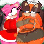  &lt;3 1:1 2021 3barts absurd_res accessory amy_rose anthro badger bedroom_eyes big_breasts blue_eyes blush bottomwear bouncing_breasts breast_grab breast_jiggle breast_squish breasts brown_body brown_fur brown_hair cleavage clothed clothing curvy_figure detailed_background dialogue digital_media_(artwork) dress duo english_text eulipotyphlan eyelashes female fingers fur gloves green_eyes hair hand_on_breast handwear headband hedgehog hi_res hourglass_figure huge_breasts jewelry lips long_hair mammal midriff multicolored_body multicolored_fur multicolored_hair mustelid musteline narrowed_eyes navel necklace orange_body orange_fur orange_hair outside pink_body pink_fur pink_hair seductive sega short_hair skirt smile snow snowing sonic_boom sonic_the_hedgehog_(series) squish standing sticks_the_jungle_badger tan_body tan_fur text thick_thighs tongue topwear tube_top two_tone_body two_tone_fur two_tone_hair under_boob voluptuous wide_hips 