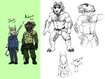  2016 2_horns 2_toes abs adonai_rain anthro anthro_on_anthro arm_hair armband back_tattoo belt_accessory big_biceps big_deltoids big_muscles big_pecs big_quads black_arms black_belt black_body black_clothing black_ears black_eyebrows black_face black_fingers black_footwear black_fur black_gloves black_hands black_handwear black_inner_ear black_neck black_nose black_shoes blue_bottomwear blue_clothing blue_jacket blue_pants blue_topwear body_hair boots bottomwear bovid briefs_only bristol brown_boots brown_clothing brown_footwear bulge camo camo_clothing camo_print camo_shirt camo_t-shirt camo_topwear caprine cheek_tuft chest_scar chin_tuft claws closed_frown closed_smile clothed clothed_anthro clothed_male clothing colored danilo_crash digital_media_(artwork) duo eyebrows facial_tuft feet fingerless_gloves flat_colors footwear front_view full-length_portrait fully_clothed fully_clothed_anthro fully_clothed_male fur gloves goat green_armband green_background green_bottomwear green_clothing green_pants green_shirt green_t-shirt green_topwear grey_clothing grey_footwear grey_horn grey_shoes gun handwear happy_trail head_horn head_tuft hi_res holding_knife holding_melee_weapon holding_object horn jacket knife larger_anthro larger_male leg_hair leg_scar looking_at_viewer looking_away looking_forward male male/male male_anthro mammal manly melee_weapon multicolored_clothing multicolored_footwear multicolored_shoes muscular muscular_anthro muscular_male neck_scar pants pattern_clothing pattern_shirt pattern_topwear pecs plantigrade portrait pubes ranged_weapon rear_view red_eyes rifle scar shirt shoes simple_background size_difference sketch skimpy slim_anthro slim_male smaller_anthro smaller_male sniper_rifle speedo speedo_only standing swimwear t-shirt tail_tuft tattoo toes topless topless_anthro topless_male topwear triceps tuft two_tone_clothing two_tone_footwear two_tone_shoes weapon white_background white_ears white_face white_fingers white_hands white_horn white_neck wide_stance yellow_sclera 