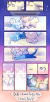  ! &lt;3 &lt;3_eyes 2021 ? absurd_res after_kiss bandage beach bedroom_eyes blush breath comic detailed_background dialogue duo eevee eeveelution english_text eye_contact eyes_closed fatal_dx feral fur half-closed_eyes hi_res jolteon kissing lake looking_at_another luxio male male/male narrowed_eyes nintendo open_mouth outside panting pawpads pok&eacute;mon pok&eacute;mon_(species) pok&eacute;mon_mystery_dungeon seaside seductive shinx smile surprise text tongue tongue_out video_games water 