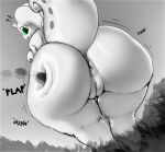  anthro anus big_anus big_butt butt deep_skin female genitals goodra huge_butt low-angle_view nintendo nude pok&eacute;ball pok&eacute;mon pok&eacute;mon_(species) pussy solo thick_thighs thousandfoldfeathers video_games 