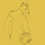  1:1 absurd_res anthro appliance balls bodily_fluids bull_terrier canid canine canis claws domestic_dog fortune_(unfortunatemutt) genitals help hi_res hiyakomori hunting_dog kitchen_appliance looking_pleasured male mammal meme monochrome penetration penis simple_background sketch sweat terrier toaster yellow_and_black yellow_background 