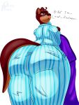  3:4 anthro asher_the_otter butt clothing hi_res lutrine male mammal mustelid optixpanda pajamas solo thick_thighs tired yiffotricks 