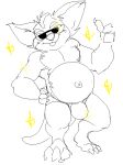  2021 3_toes 4_fingers anthro barefoot belly big_belly big_bulge big_calves big_ears big_muscles big_nose big_quads bristol bulge chua chubby_anthro chubby_male claws closed_smile clothed clothed_anthro clothed_male clothing digital_media_(artwork) ear_tuft ears_aside eyebrows eyewear facial_markings fan_character feet fingers front_view full-length_portrait gesture hand_on_hip head_markings head_tuft humanoid_hands looking_at_viewer male male_anthro mammal markings mask_(marking) muscular muscular_anthro muscular_male navel outie_navel pecs portrait pseudo_hair raised_hand simple_background sketch skimpy smile smiling_at_viewer solo speedo_only standing sunglasses thumbs_up toes tongue tongue_out topless topless_anthro topless_male tuft wearing_glasses wearing_sunglasses white_background wildstar 