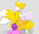  8:7 abdominal_bulge absurd_res amy_rose anal anal_penetration anthro balls barefoot big_balls big_penis blaze_the_cat blue_eyes bodily_fluids butt canid canine chest_fur colored_sketch crouching disembodied_penis double_anal double_penetration feet fox fur genitals group gynomorph_(lore) hi_res huge_balls huge_penis hyper hyper_balls hyper_genitalia hyper_penis internal looking_back male male/male male_penetrated mammal miles_prower nude penetration penis pink_penis purple_penis ridiculous_fit sega simple_background sir_cums_a_lot sonic_the_hedgehog_(series) spread_legs spreading sweat sweaty_butt trio yellow_body yellow_fur 