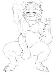  2021 5_fingers 5_toes anthro ball_tuft balls belly big_balls big_belly big_biceps big_deltoids big_muscles big_pecs big_penis big_quads black_and_white bobcat bristol cheek_tuft claws digital_media_(artwork) ear_tuft erection eyebrows facial_tuft feet felid feline fingers front_view full-length_portrait genitals glans hair half-closed_eyes hand_behind_head happy head_tuft humanoid_genitalia humanoid_hands humanoid_penis lynx male male_anthro mammal monochrome motion_lines musclegut muscular muscular_anthro muscular_male narrowed_eyes neck_tuft nude_anthro nude_male open_mouth open_smile pecs penis plantigrade portrait presenting presenting_balls presenting_penis serratus sitting sketch slightly_chubby_anthro slightly_chubby_male smile solo spread_legs spreading toes tuft vein veiny_penis 