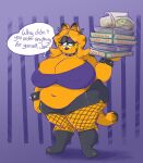  anthro big_breasts boots bracelet breasts clothing collar crossgender dialogue domestic_cat english_text eyeshadow felid feline felis female fishnet fishnet_legwear food footwear fur garfield_(series) garfield_the_cat gothfield hi_res holding_food holding_object huge_breasts jewelry legwear makeup mammal meatsmysterious nipple_outline obese obese_anthro obese_female orange_body orange_fur overweight overweight_anthro overweight_female simple_background solo speech_bubble spiked_bracelet spiked_collar spikes text 