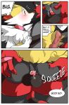  2021 anal anal_penetration anthro anthro_on_anthro anthro_penetrated anthro_penetrating anthro_penetrating_anthro balls blush braixen comic dialogue duo english_text genitals girly hi_res incineroar kingbriarturtle male male/male male_penetrated male_penetrating male_penetrating_male nintendo penetration penile penile_penetration penis penis_in_ass pok&eacute;mon pok&eacute;mon_(species) sex text video_games 