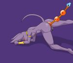  anal_beads anthro beerus blush disembodied_hand domestic_cat dragon_ball dragon_ball_(object) dragon_ball_anal_beads dragon_ball_super felid feline felis gold_(metal) gold_jewelry hairless hairless_cat hi_res jewelry male male/male mammal sex_toy solo_focus sphynx_(cat) toned_body watersucc 