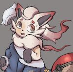  akari_(pokemon) ambiguous_gender bodily_fluids canid canine cheek_tuft clothing facial_tuft fangs feral fur fur_growth gloves_(marking) grey_background grey_body grey_eyes grey_fur growth hat headgear headwear heterochromia hi_res hisuian_zorua human human_to_feral mammal markings mid_transformation neck_tuft nintendo open_mouth oshoku_momiji pok&eacute;mon pok&eacute;mon_(species) pokemon_legends_arceus regional_form_(pok&eacute;mon) shaded shirt simple_background solo species_transformation sweat tears topwear transformation tuft video_games white_body white_fur yellow_eyes 