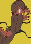  absurd_res anthro butt female hair haplorhine hi_res mammal monkey nude primate semi short_hair solo yellow_eyes 