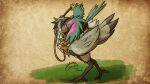  16:9 anthro anthro_prey ardeas armor avian beak biped bird bird_feet blue_body blue_eyes chocobo clothing feathered_crest feathered_wings feathers feral feral_pred final_fantasy galliform green_eyes grey_body gyro_feather gyrotech head_crest hi_res mace male male_pred male_prey melee_weapon oral_vore peafowl phasianid pink_body same_size_vore scarf silent_e square_enix tail_feathers video_games vore weapon white_body widescreen winged_arms wings 