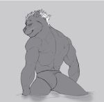  2019 anthro back_muscles big_deltoids big_muscles bristol butt butt_pose cheek_tuft clothed clothed_anthro clothed_male clothing digital_media_(artwork) ear_tuft eyebrows facial_tuft grey_background greyscale half-closed_eyes happy heinrick_(bristol) looking_at_viewer looking_back looking_back_at_viewer lutrine male male_anthro mammal manly monochrome muscular mustelid narrowed_eyes open_mouth open_smile partially_submerged portrait pose pseudo_hair rear_view simple_background sketch small_ears smile smiling_at_viewer solo speedo speedo_only standing swimwear three-quarter_portrait topless topless_anthro topless_male triceps tuft water whiskers 