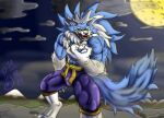  absurd_res canid canine canis capcom darkstalkers digital_media_(artwork) hi_res humanoid jon_talbain male mammal muscular muscular_male open_mouth poochybig simple_background solo video_games wolf 