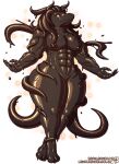  alpha_channel anthro glowing glowing_eyes goo_creature goo_dripping goo_tentacles hi_res horn impaledwolf luci_(impaledwolf) male multi_eye muscular muscular_male nipples pecs rubber scalie solo tentacles thick_thighs unknown_species 