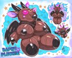  absurd_res anthro big_breasts bovid breasts caprine caprine_demon demon female flying goat goat_demon hi_res horn lips mammal plushie solo thick_lips traditional_media_(artwork) tufted_fur walter_sache wings 
