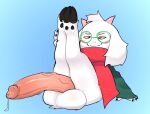  anthro balls big_balls big_penis blush bodily_fluids bovid caprine claws clothing deltarune dripping erection eyewear floppy_ears fur genital_fluids genitals glasses goat hair hi_res hooves horn huge_balls huge_penis humanoid_genitalia humanoid_penis hyper hyper_balls hyper_genitalia hyper_penis kinkykong long_ears long_penis looking_at_viewer male mammal penis penis_tuck precum precum_drip precum_string presenting presenting_balls presenting_penis ralsei retracted_foreskin scarf small_but_hung smile smug solo thick_penis undertale_(series) vein veiny_penis video_games white_body white_fur young 