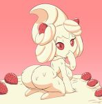  alcremie big_breasts big_butt breasts butt female food food_creature fruit goo_creature goo_humanoid hi_res humanoid nintendo not_furry nude plant pok&eacute;mon pok&eacute;mon_(species) solo strawberry tansau thick_thighs video_games 