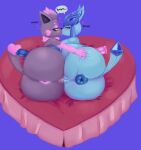  &lt;3 5_fingers 5_toes anthro anus better_version_at_source blue_anus blue_body blue_fur blue_pussy butt butt_grab duo duo_focus eeveelution feet female female/female female_focus fingers fur genitals glaceon group hand_on_butt kissing kissing_with_both_sets_of_lips looking_at_another looking_at_viewer nebssik nintendo pink_anus pink_body pink_fur pink_pussy pok&eacute;mon pok&eacute;mon_(species) presenting presenting_anus puffy_anus pussy sex spread_butt spreading toes tribadism vaginal video_games zabrina_(afc) zorua 