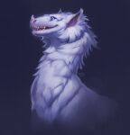  2021 blue_eyes digital_media_(artwork) dragon fur furred_dragon open_mouth simple_background smile solo teeth vooron 