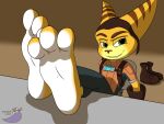  4:3 barefoot feet foot_focus lombax male mammal paladingalahad ratchet ratchet_and_clank soles solo sony_corporation sony_interactive_entertainment sorcererlance toes video_games 
