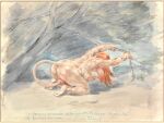  absurd_res anthro breasts butt english_text felicien_rops female genitals hair hi_res humanoid masturbation multi_breast multi_nipple nipples nude pubes pussy red_hair solo tail_fetish tail_masturbation tail_play text traditional_media_(artwork) translation_request 