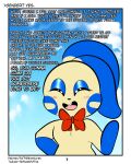  4:5 absurd_res anthro bow_ribbon dialogue english_text eyelashes female forest forest_background fur grass hi_res makeup male mascara minun nature nature_background nintendo peach_(rodent_powered) plant pok&eacute;mon pok&eacute;mon_(species) pok&eacute;mon_mystery_dungeon red_eyes rodent_powered_(softestpuffss) semi-anthro slight_blush softestpuffss solo text tree video_games yellow_body yellow_fur 