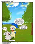  4:5 absurd_res anthro bow_ribbon dialogue duo english_text female forest forest_background fur hi_res male minccino minun nature nature_background nintendo peach_(rodent_powered) plant pok&eacute;mon pok&eacute;mon_(species) pok&eacute;mon_mystery_dungeon robin_(rodent_powered) rodent_powered_(softestpuffss) softestpuffss speech_bubble text tree video_games 
