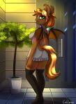  absurd_res anthro bat_pony caliluminos clothing costume dress equid equine female hasbro hi_res horse legwear mammal mineshaft my_little_pony pony pose solo stockings 